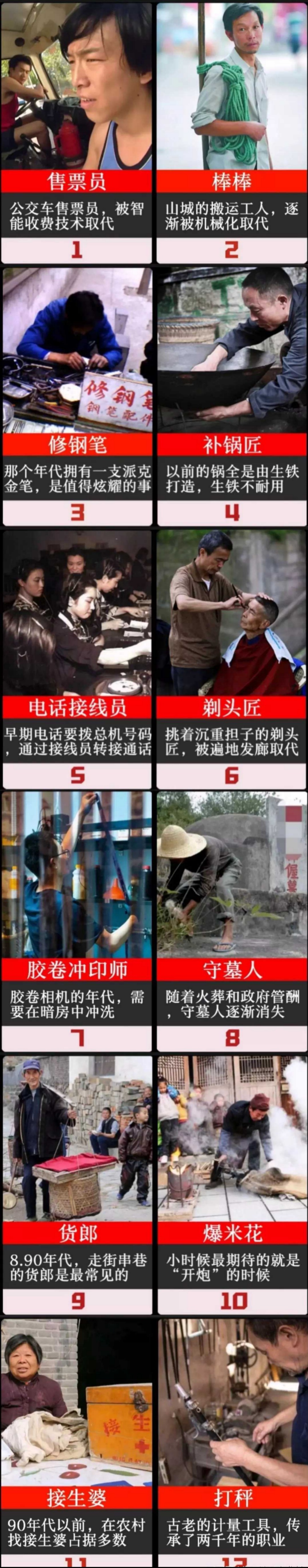 这已经消失的12种职业,每一种都是回忆