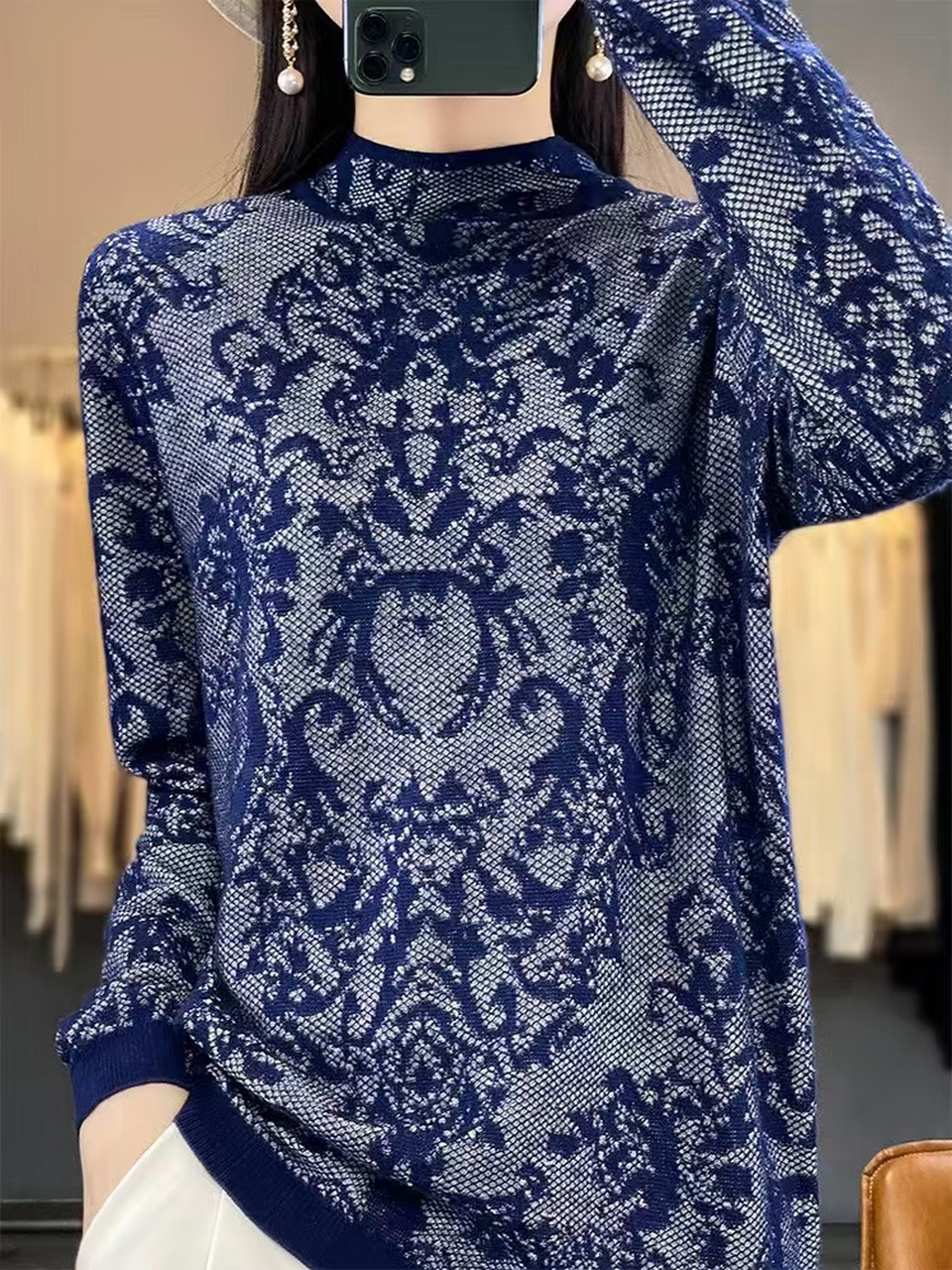 春新款立体雕花大马士革花型
