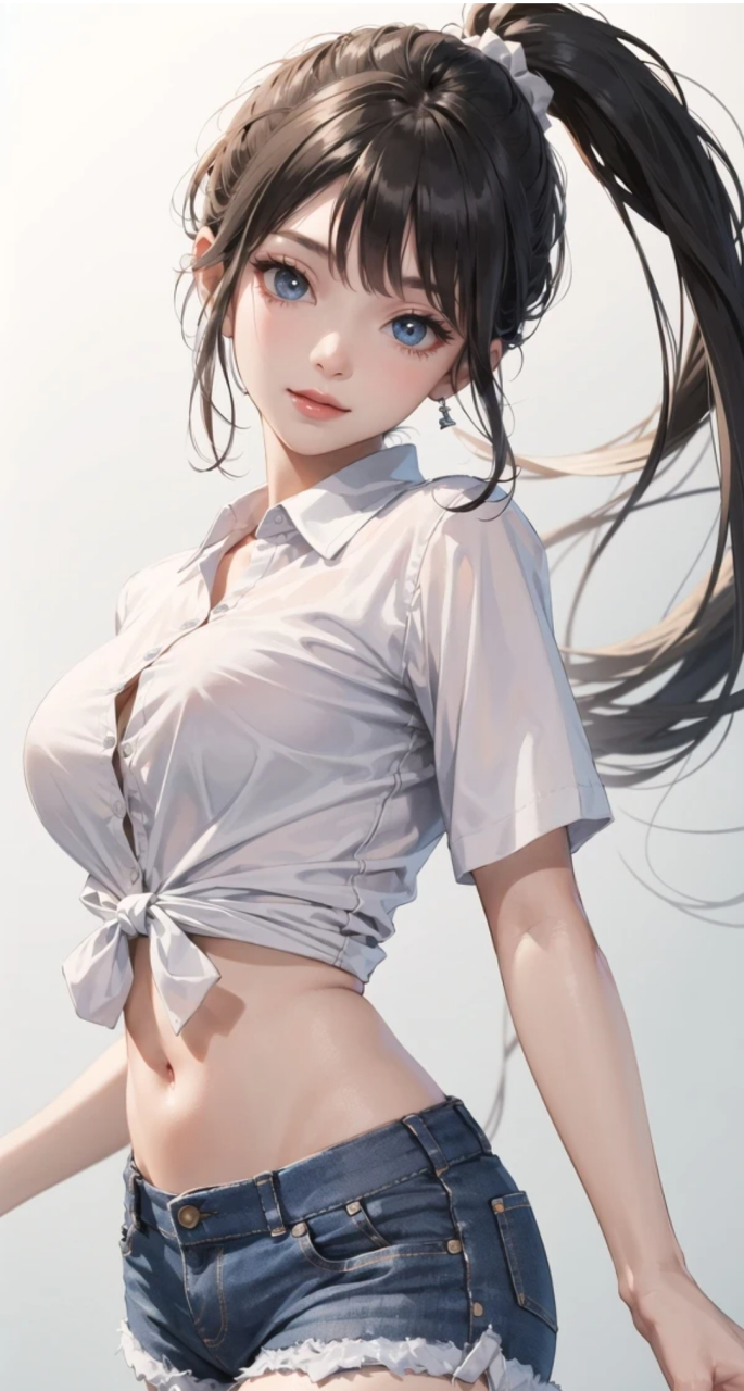 二次元#  高马尾的小姐姐