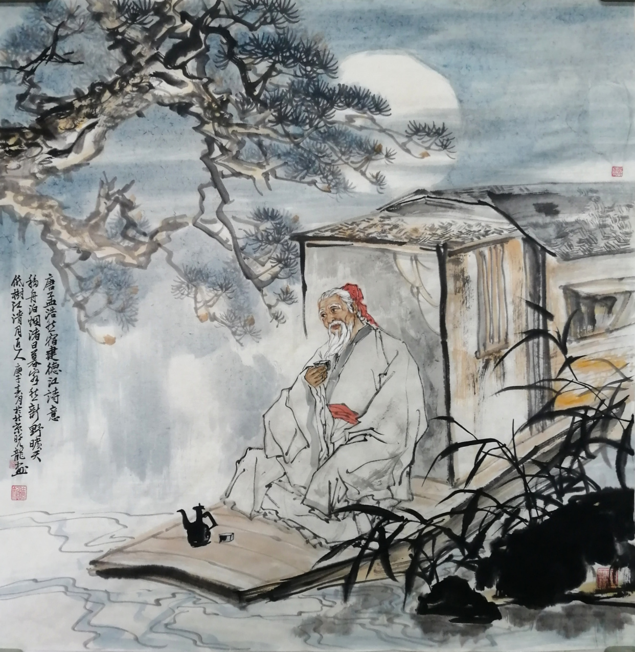 国画诗意《孟浩然·宿建德江》