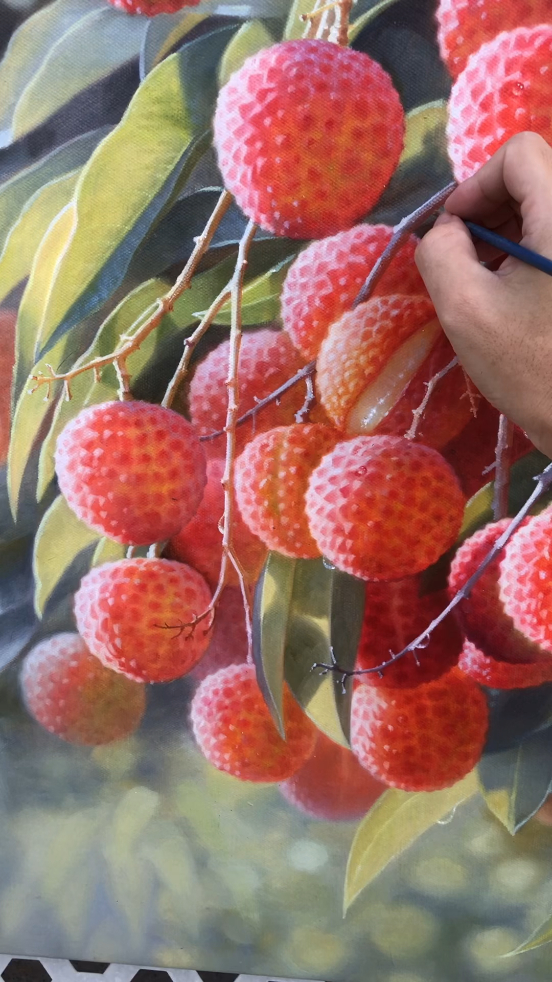 荔枝熟了,油画作品