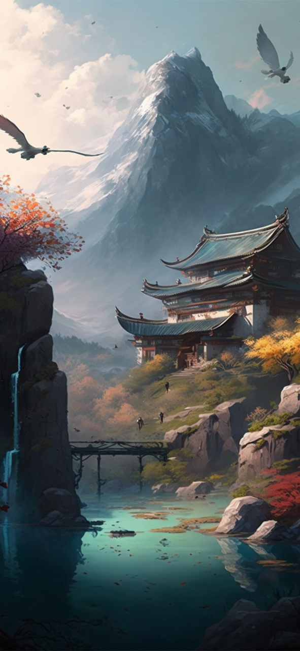 每日壁纸秀～古风亭台楼阁  #百度仲夏打卡挑战赛