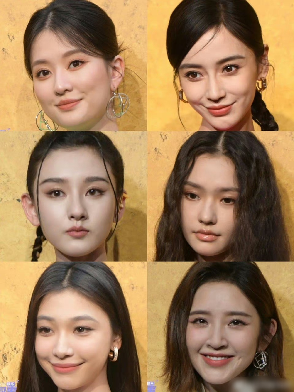 今天fendi活动的女明星怼脸拼图.