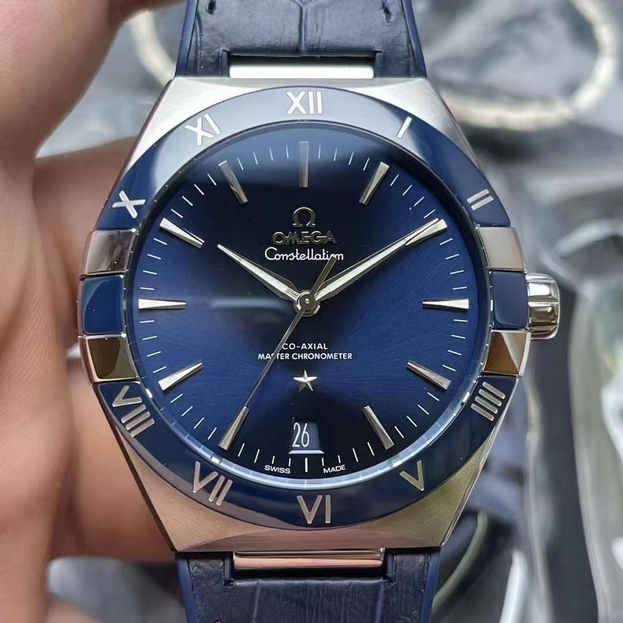 欧米茄新款星座五代 41mm尺寸蓝宝石lin134218玻璃镜面#生活# #时尚穿