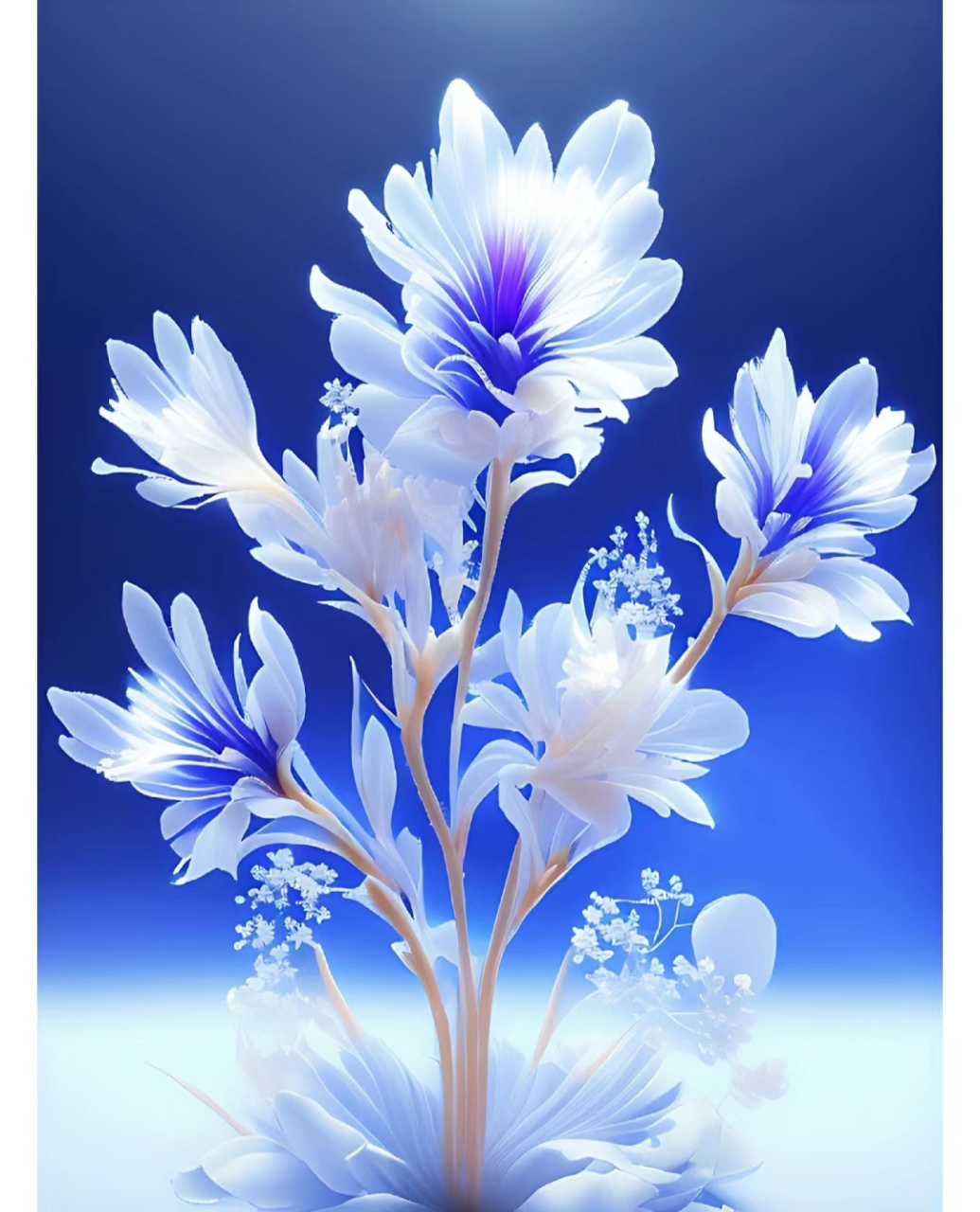 蓝色系列的小花花