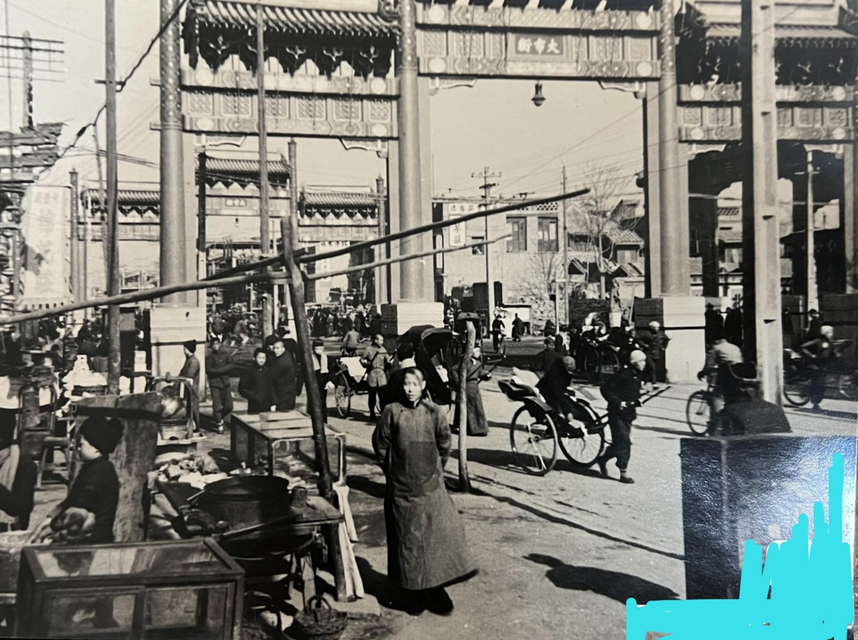 清代老照片～北京东四牌楼-大市街牌楼
