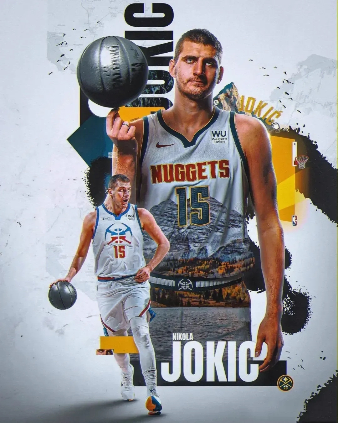 约基奇即将打破威少连续三个赛季场均三双的纪录!