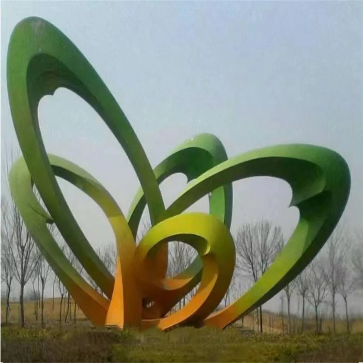 专业制作大型广场不锈钢雕塑作品,力荐精美不锈钢彩带雕塑