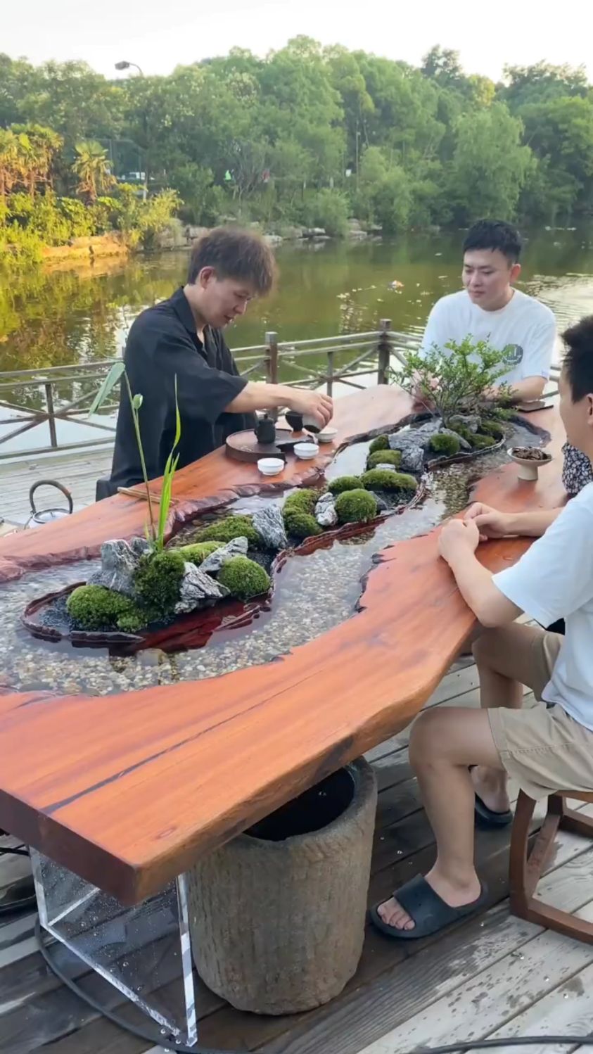 好物分享 流水茶桌 曲水流觞