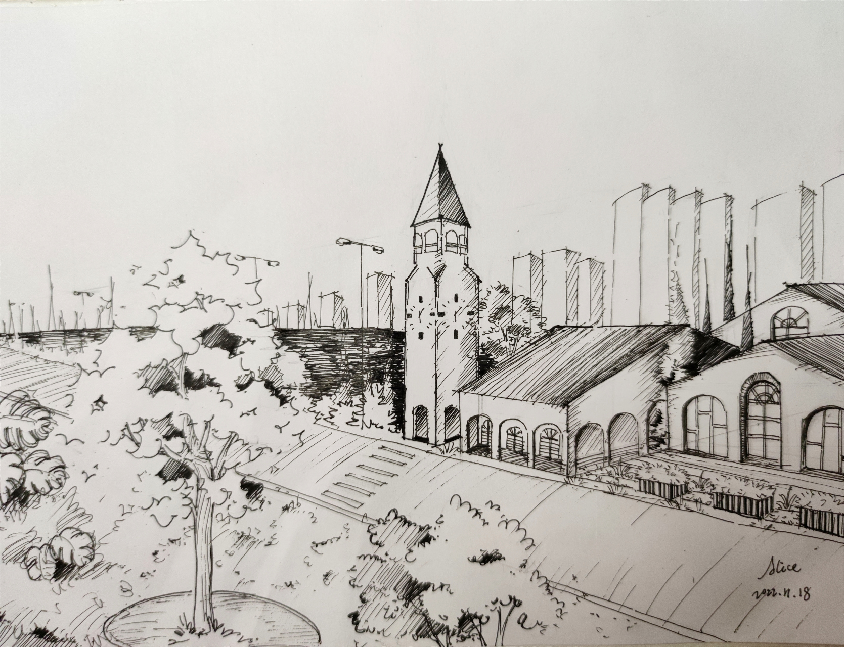 慵懒的海风过境,唤醒沉睡的钟楼.