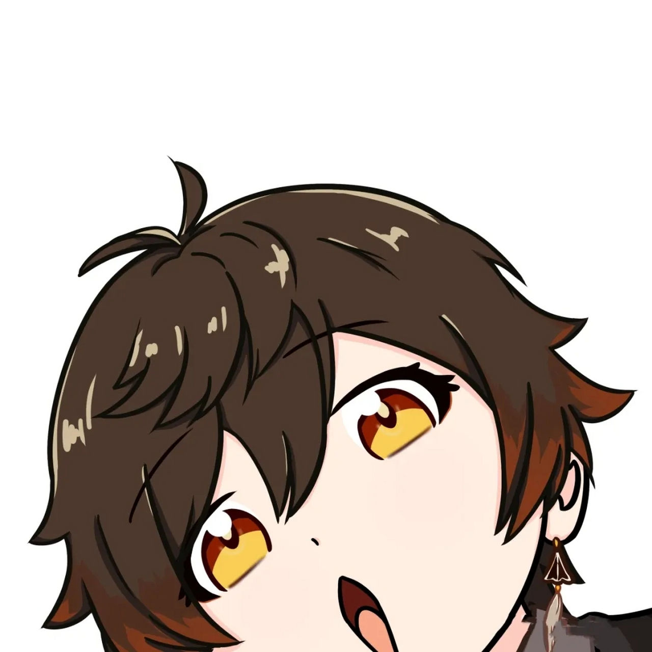 《探头瞅一瞅》同人图分享,很适合做头像哦!#原神