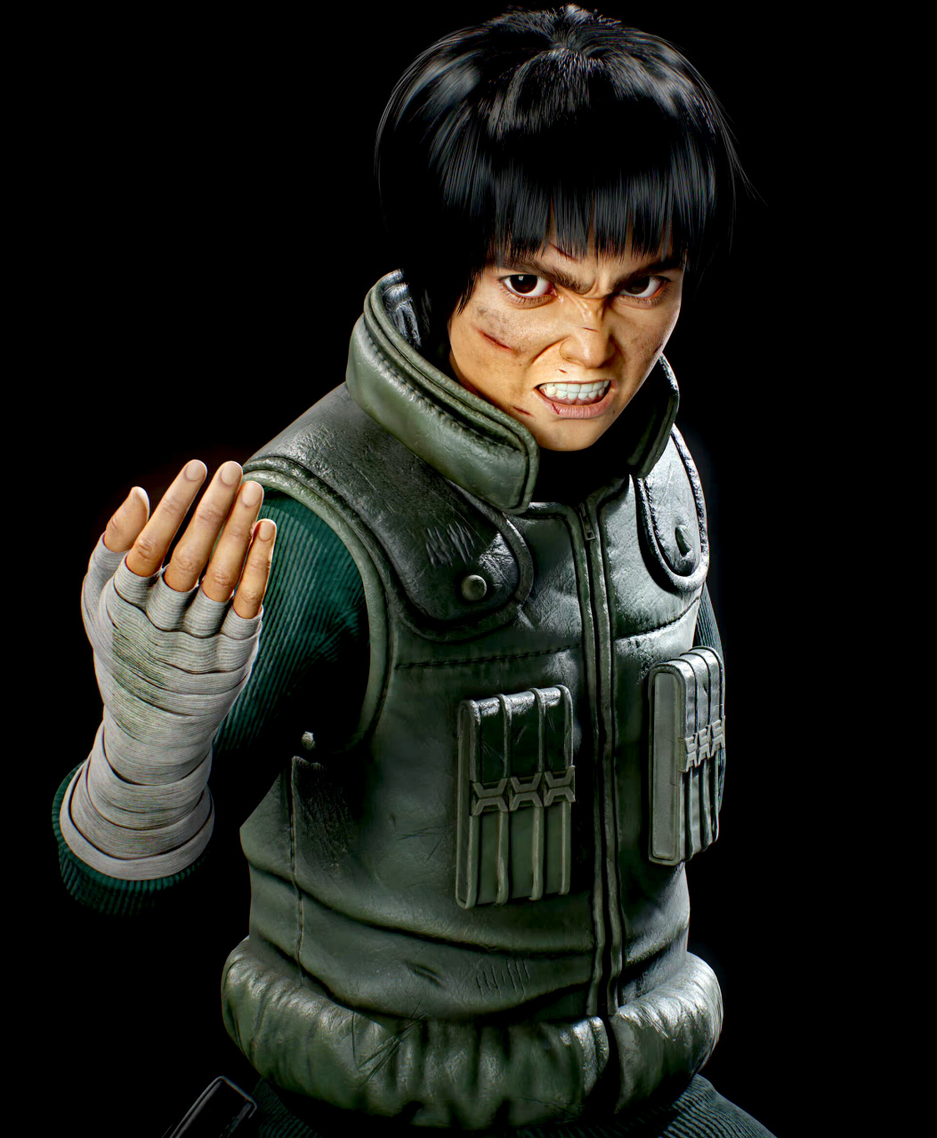 rock lee /李洛克,by 建模师jesse onyina