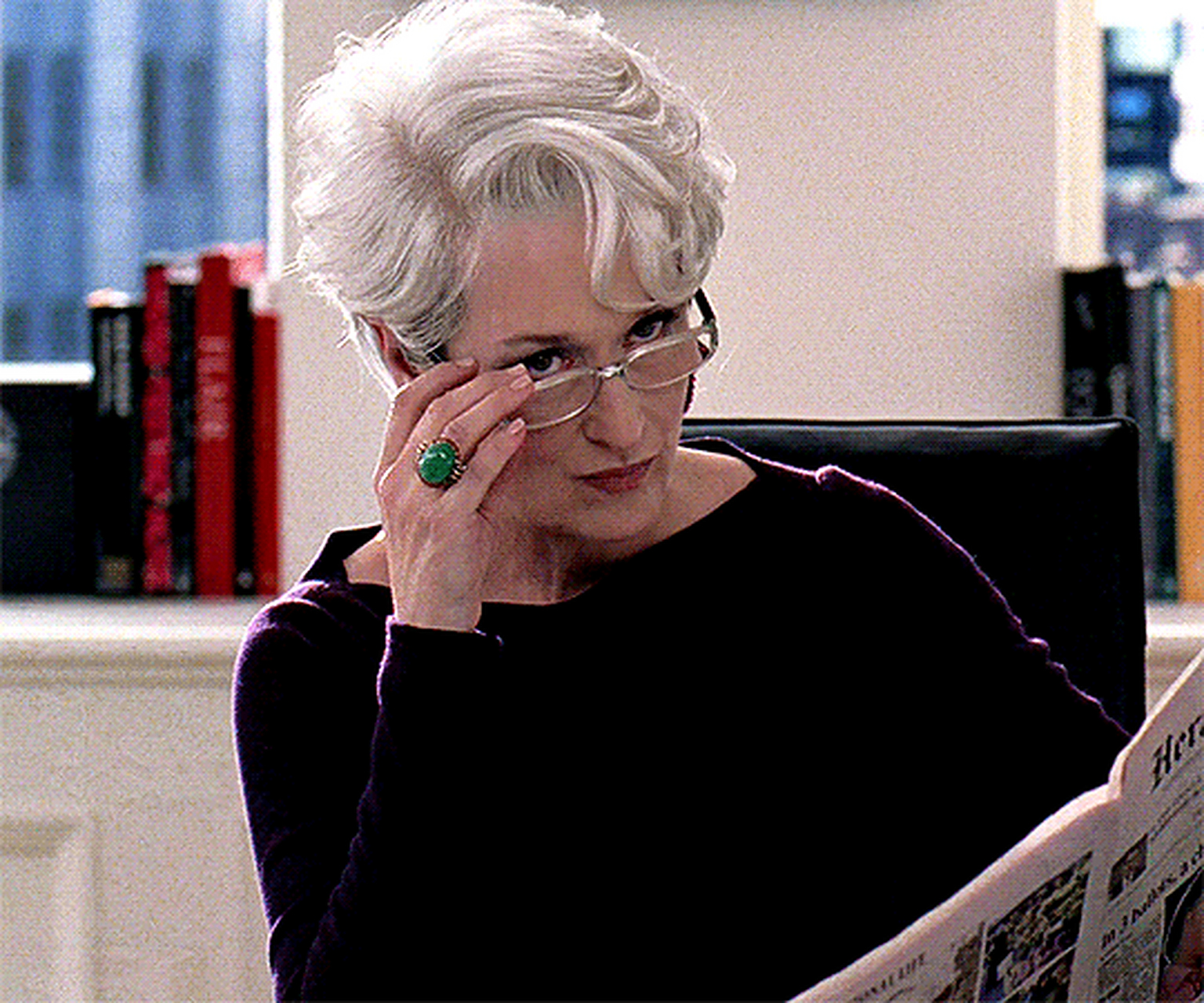 梅丽尔·斯特里普的霸道女总裁穿搭:气场真强大!