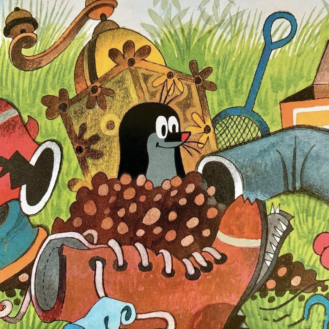 创意美术|鼹鼠的故事小插画