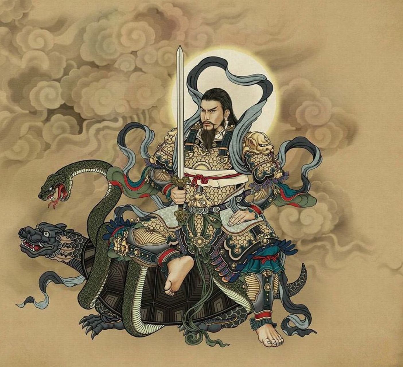 真武大帝,又称玄武大帝,玄天上帝,北极玄天仁威上帝, 荡魔天尊,九天