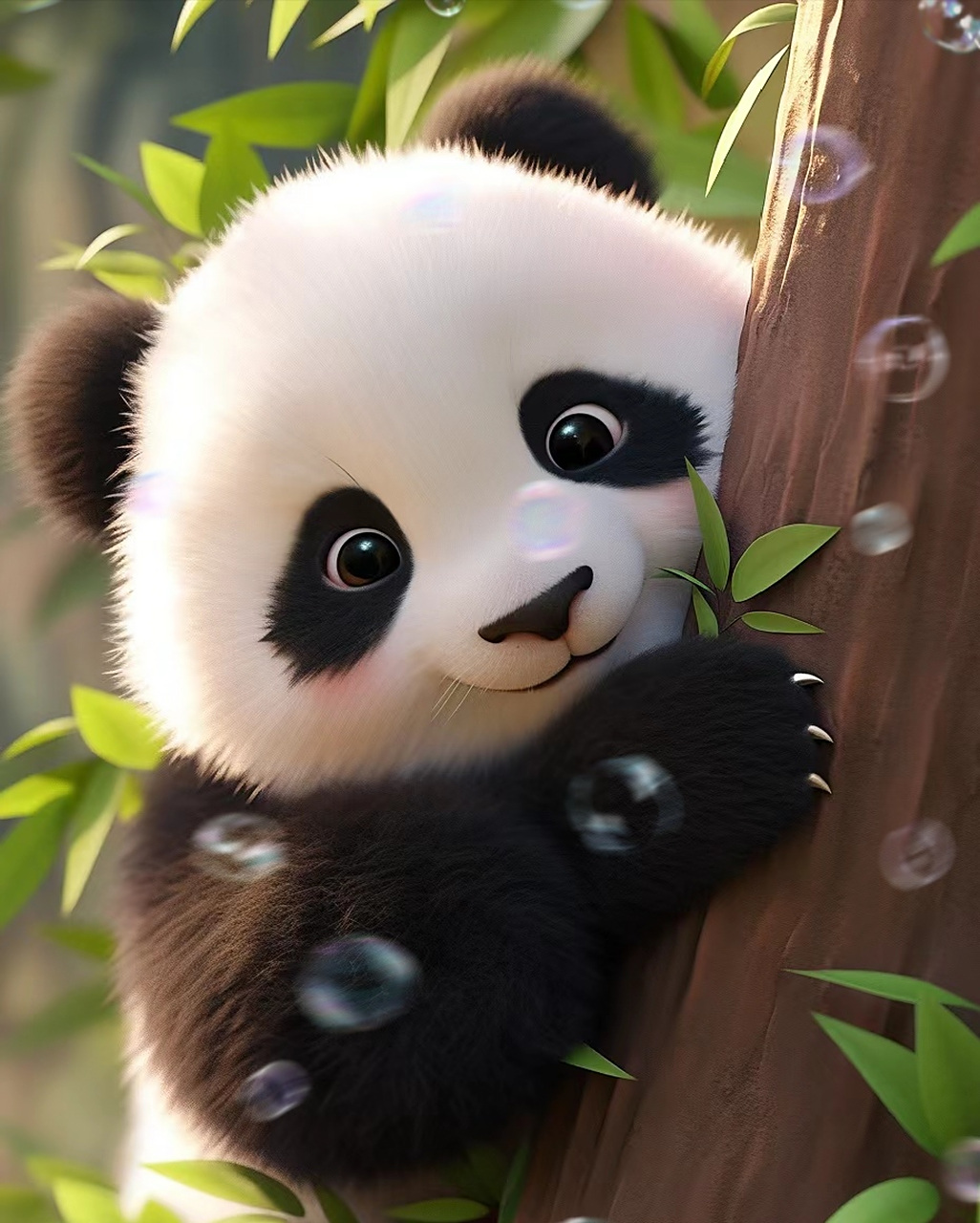 可爱的熊猫幼崽#乐享周末分享吧