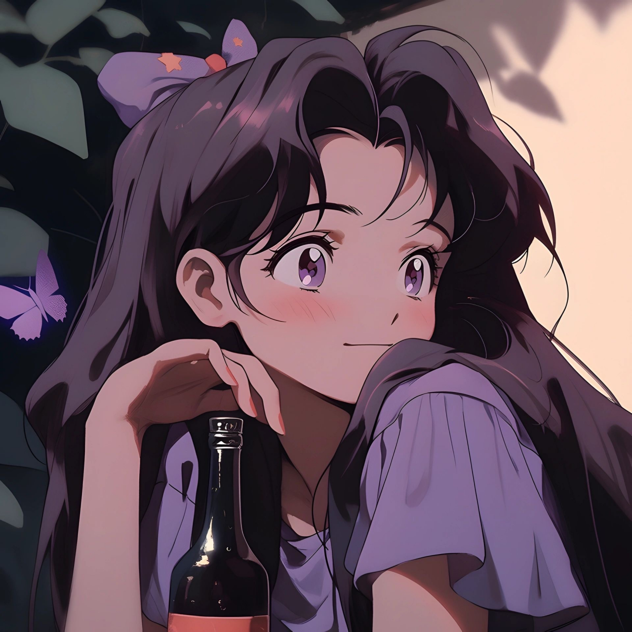 紫色女头:浪漫温婉系列[心]#ai共创计划# #头像