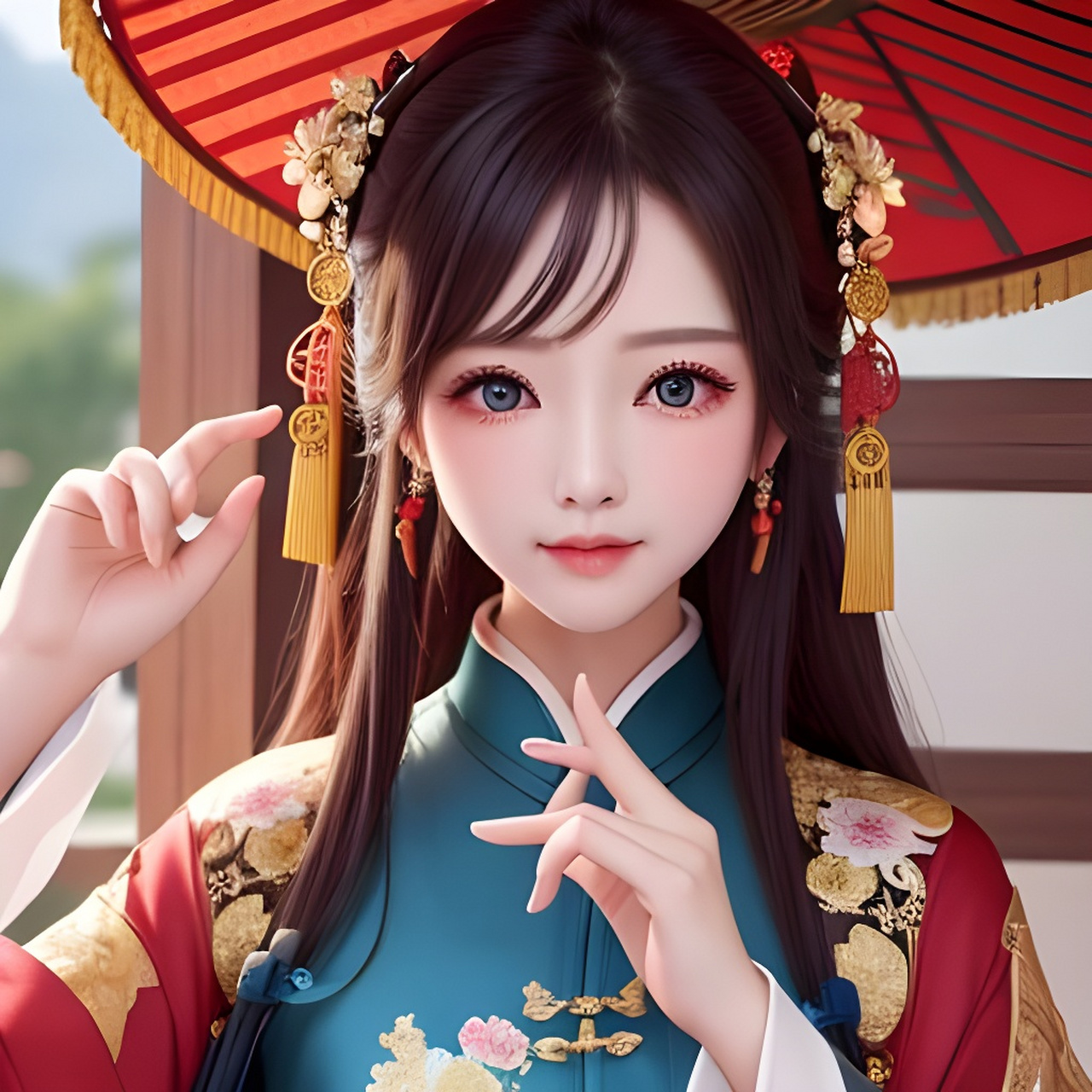 「古装新娘」[比心][比心] #超潜力新人创作营#  #二次元美图#  #ai