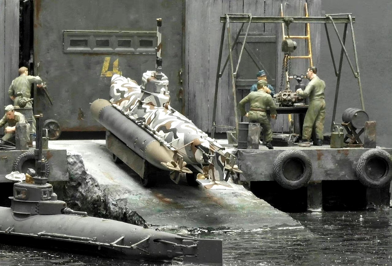 模型欣赏:德国海军 袖珍潜艇基地场景模型