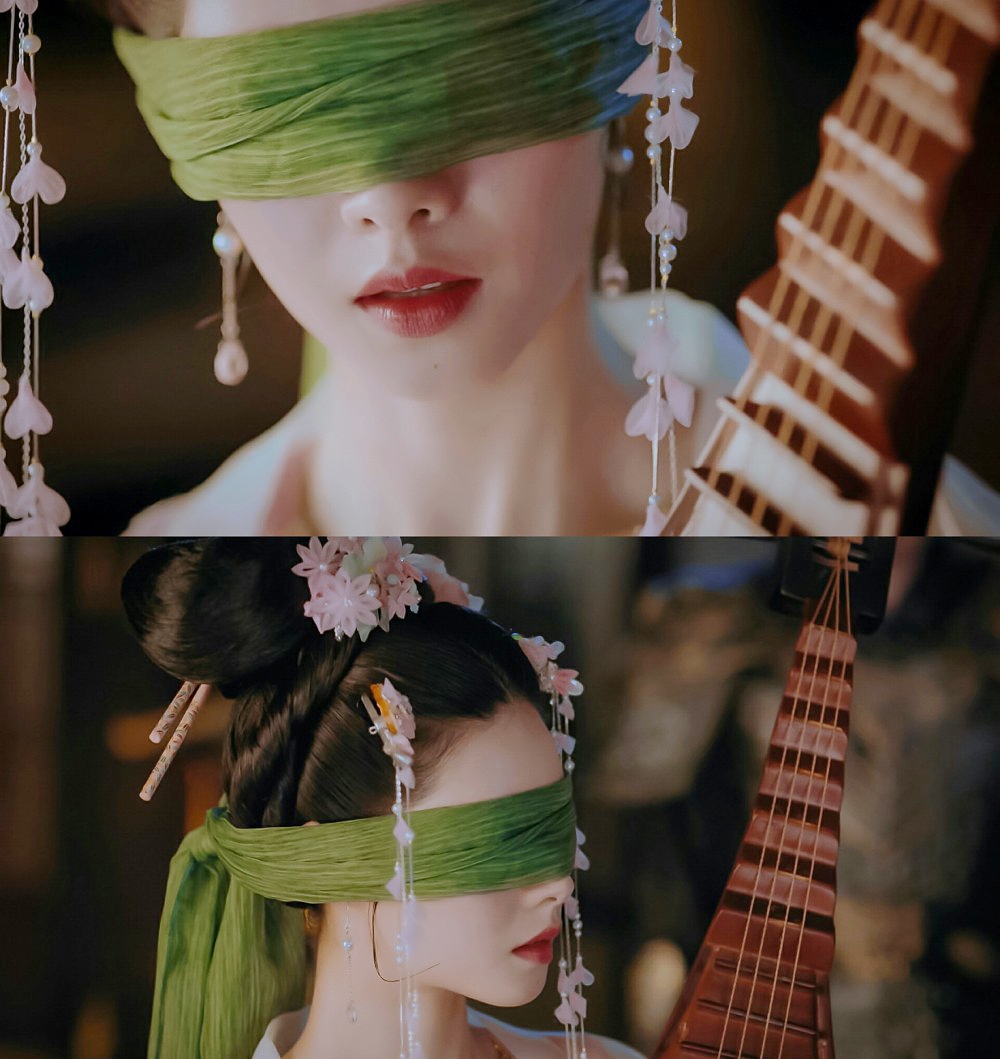 古装纱布蒙眼的女子,杨幂唯美,刘晓庆前卫,孟子义最特别!