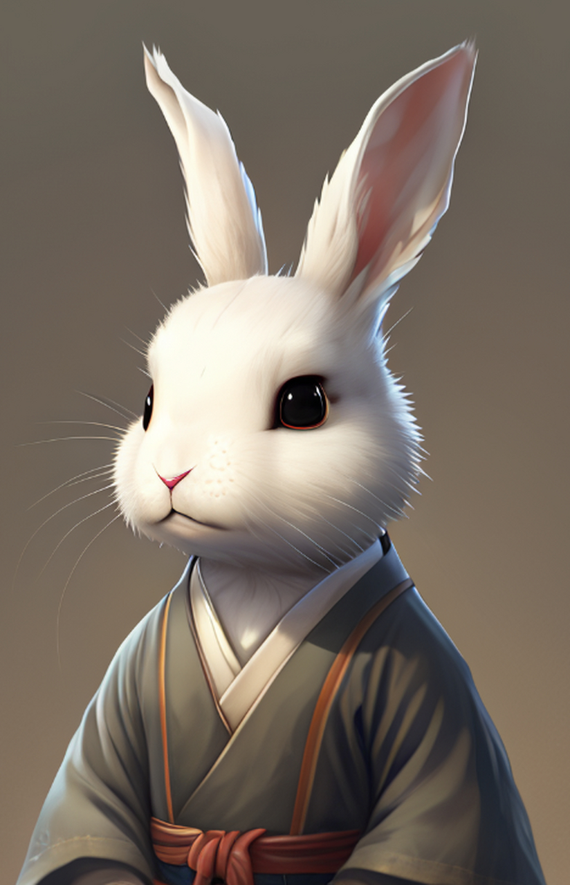 玩转兔年,穿汉服的小白兔!