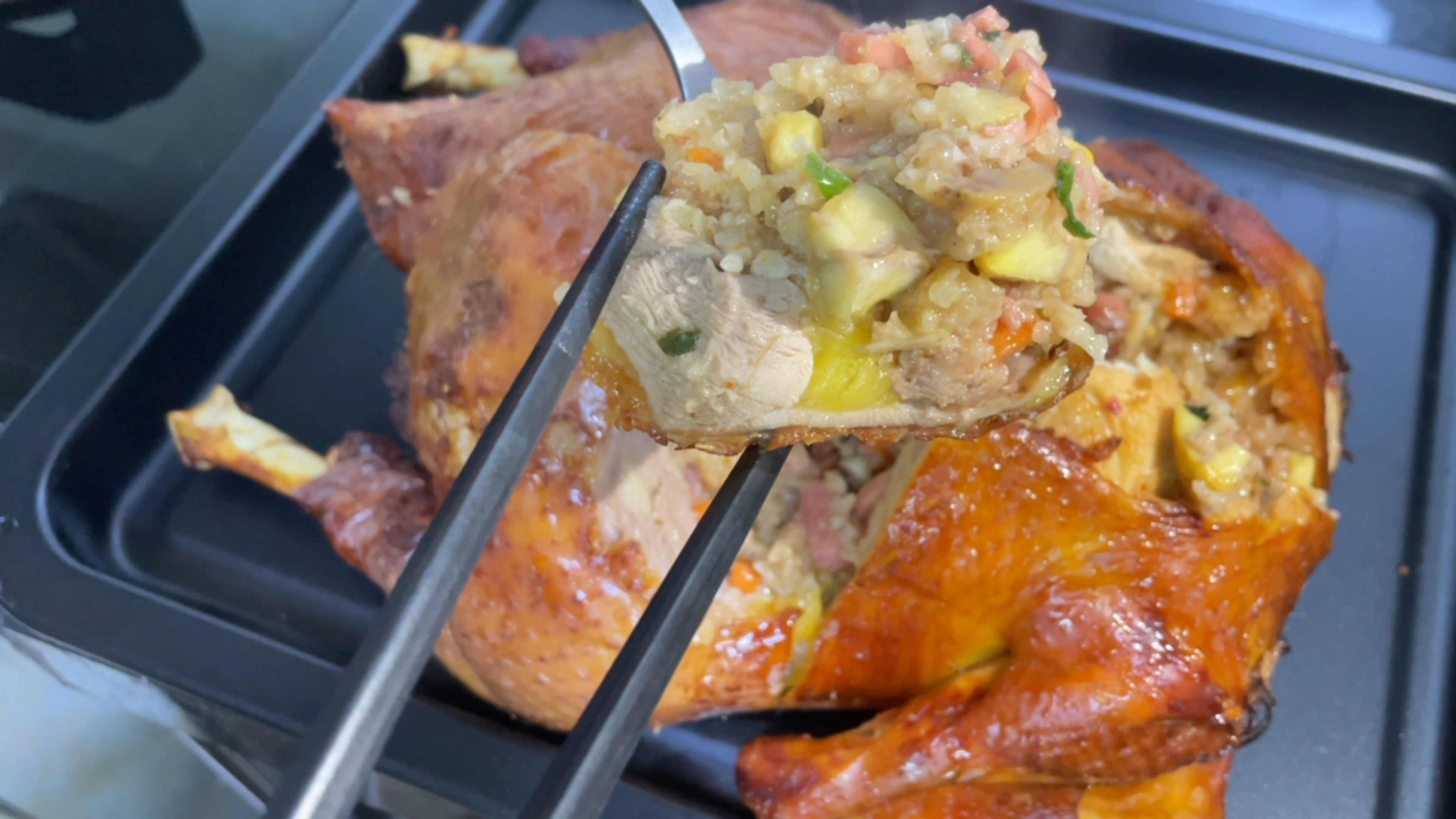 脆皮八宝鸡做法,皮脆肉嫩谁能不爱?