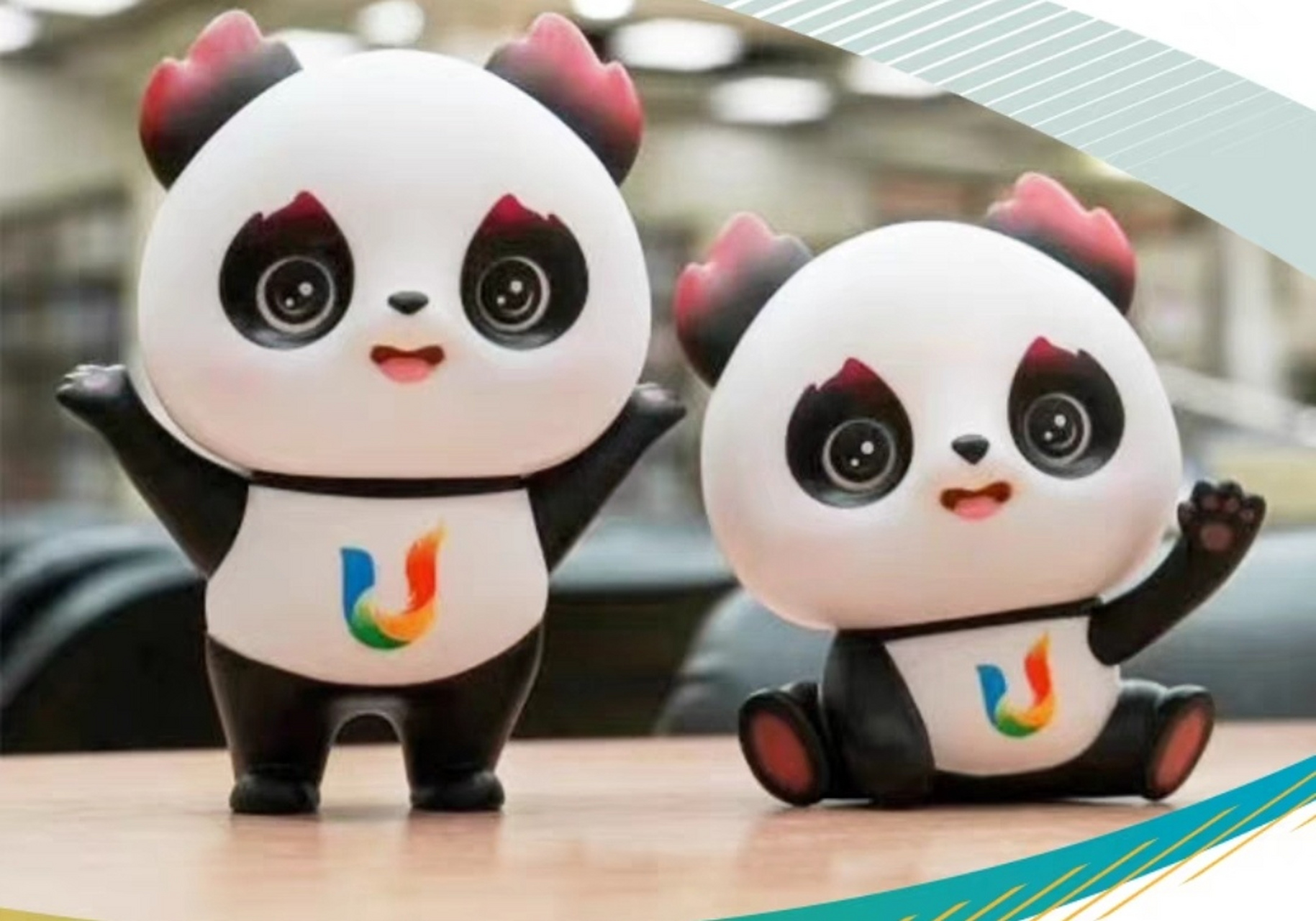 成都大运会旗舰店蓉宝吉祥物创意玩偶摆件熊猫手办!