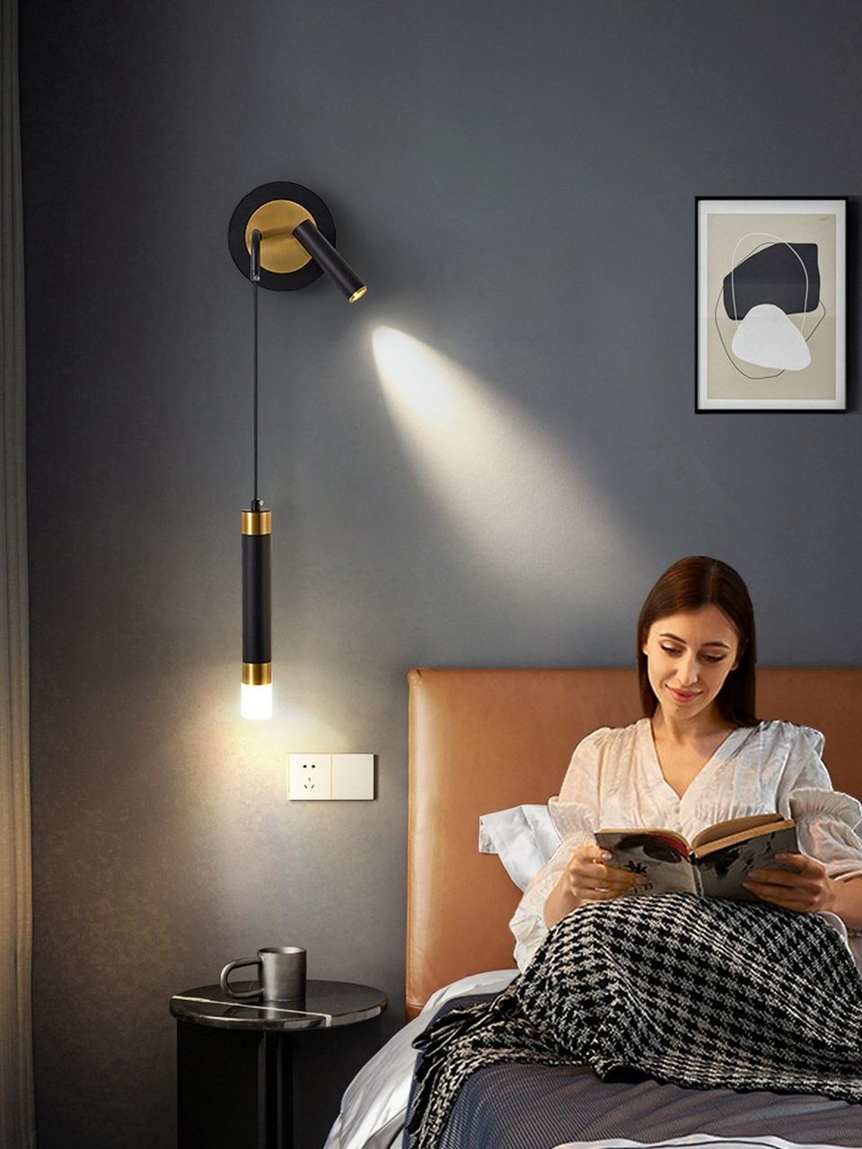 创意卧室壁灯阅读床头灯,让你享受睡前的安静时光