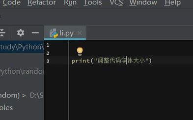 如何调整python的字体