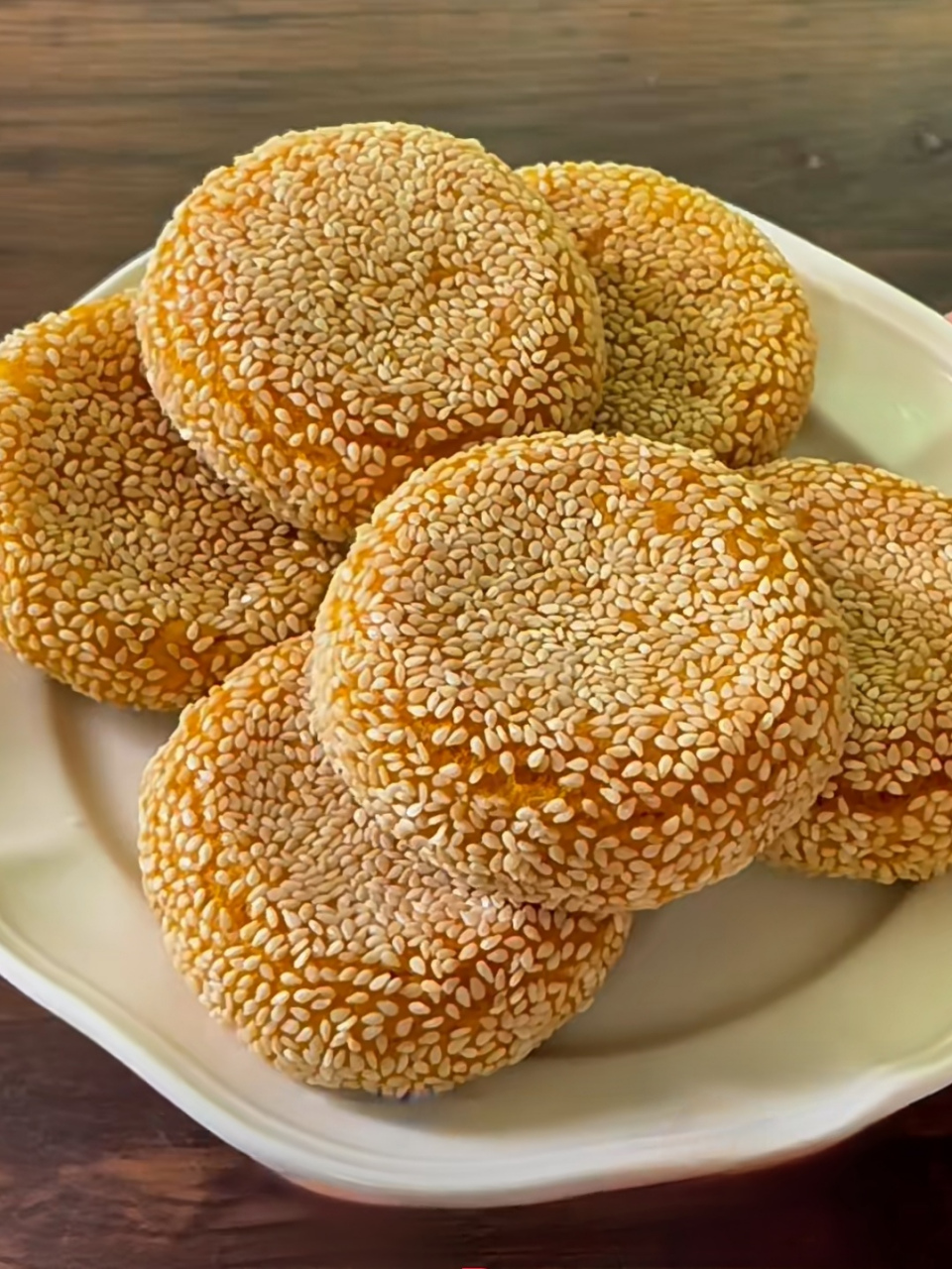 居然没有早些知道,这个非油炸的芝麻南瓜饼真的太好吃啦!