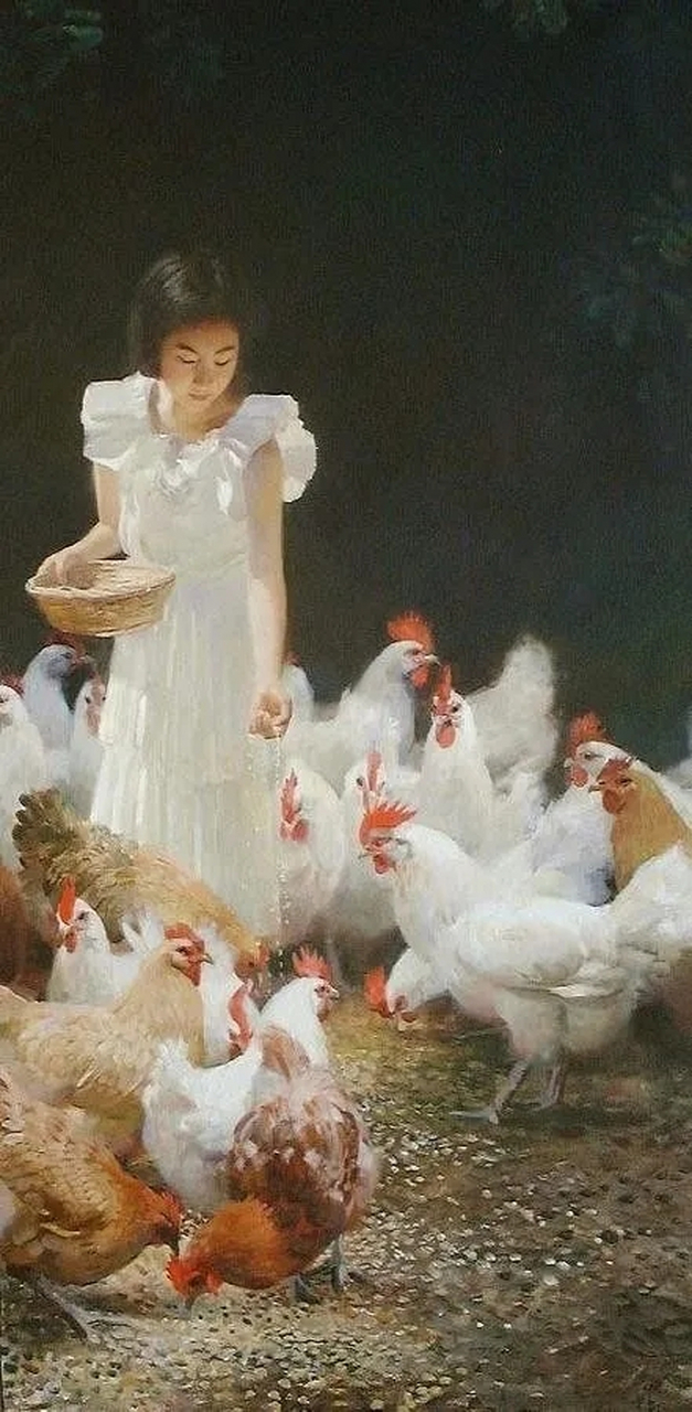 画家黄中羊笔下的田园牧歌