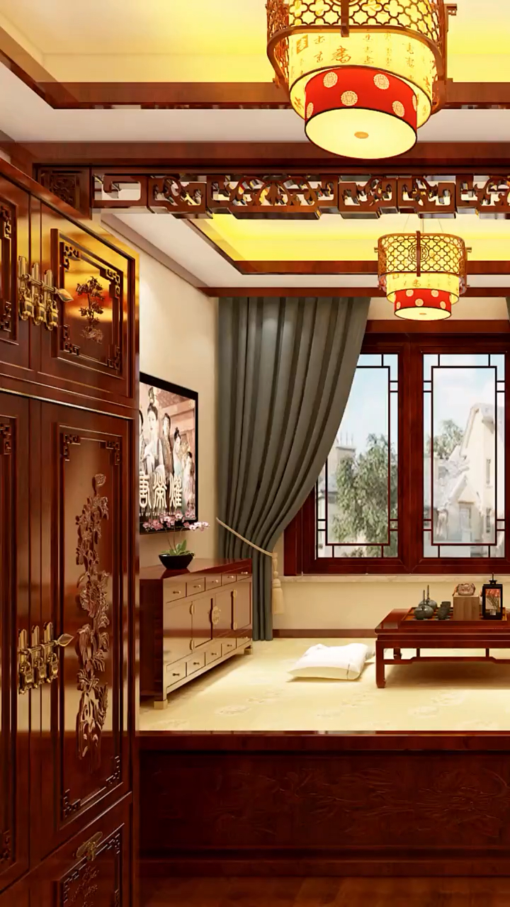 中式暖阁装修雅致且大气,精致流行美