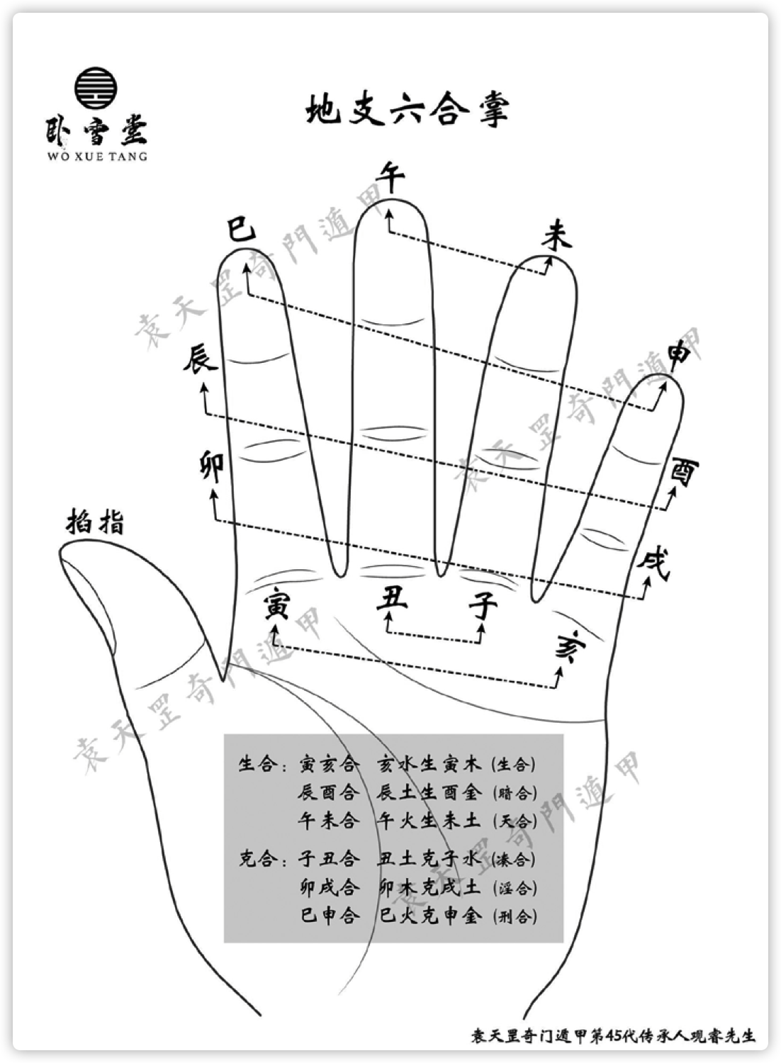 法术奇门遁甲,真正的传承掌诀,地支六合掌