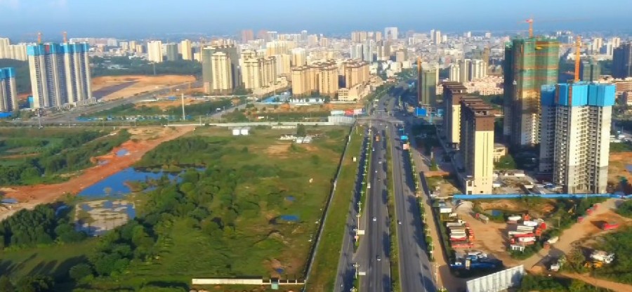 广西合浦城东新区,看看当地的繁华街道