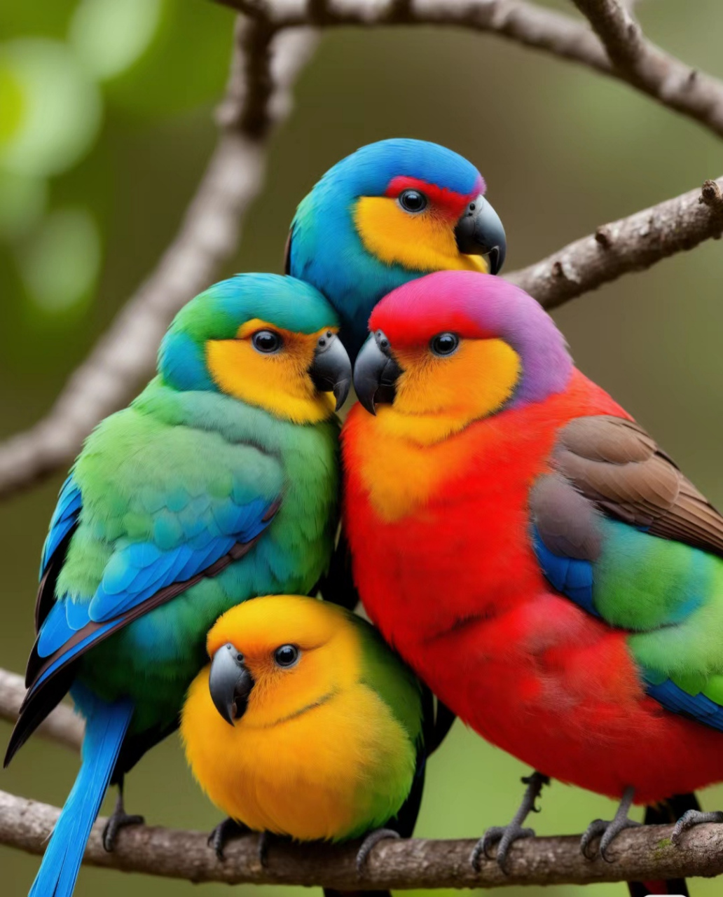 五颜六色的鹦鹉