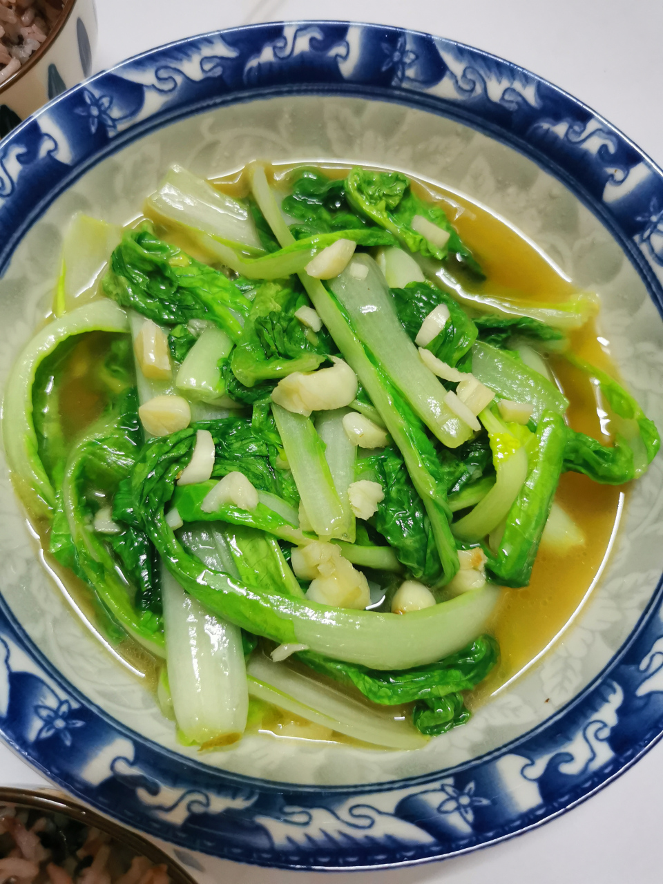 蒜蓉小白菜粉丝图片