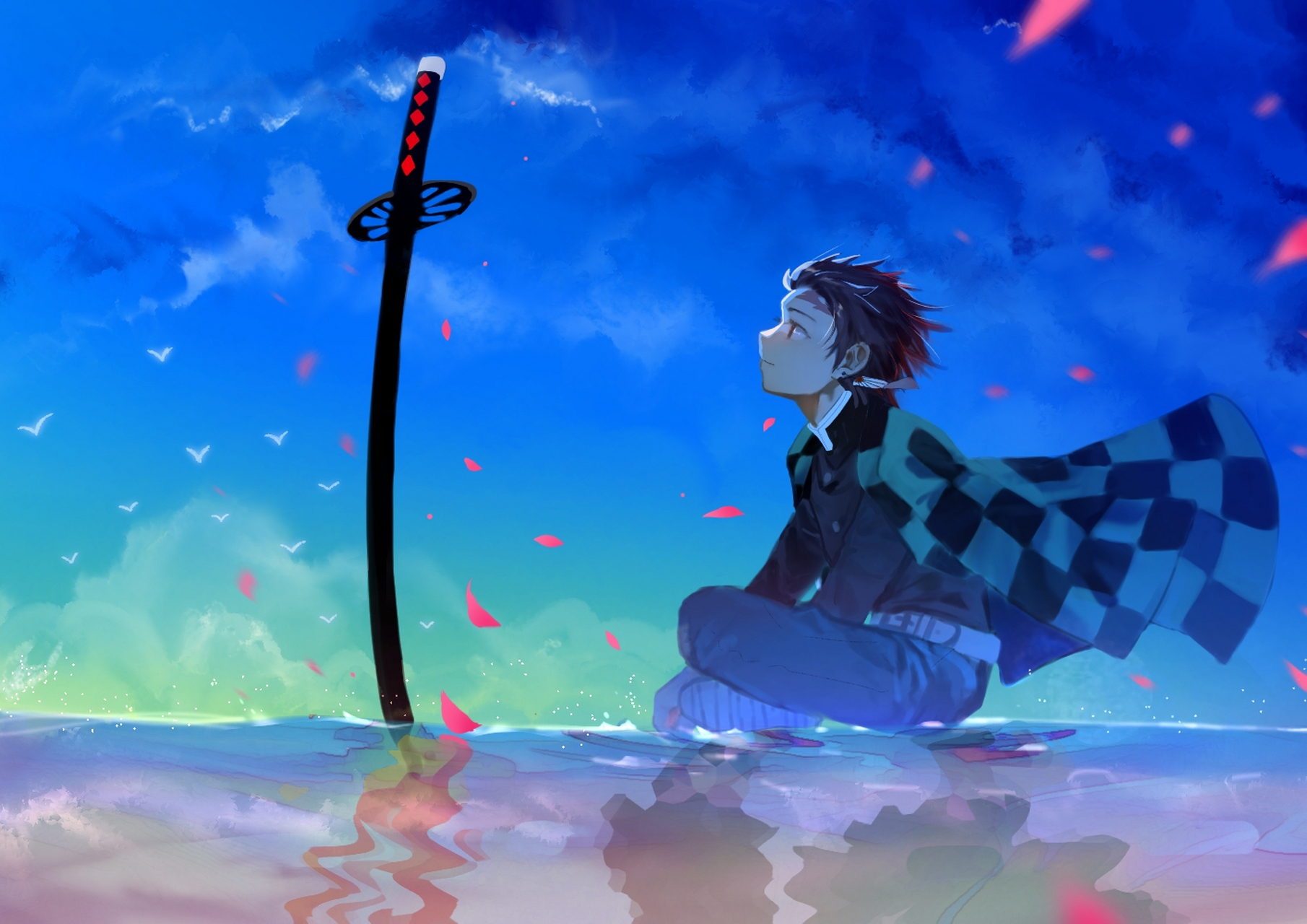 #动漫壁纸# 灶门炭治郎④