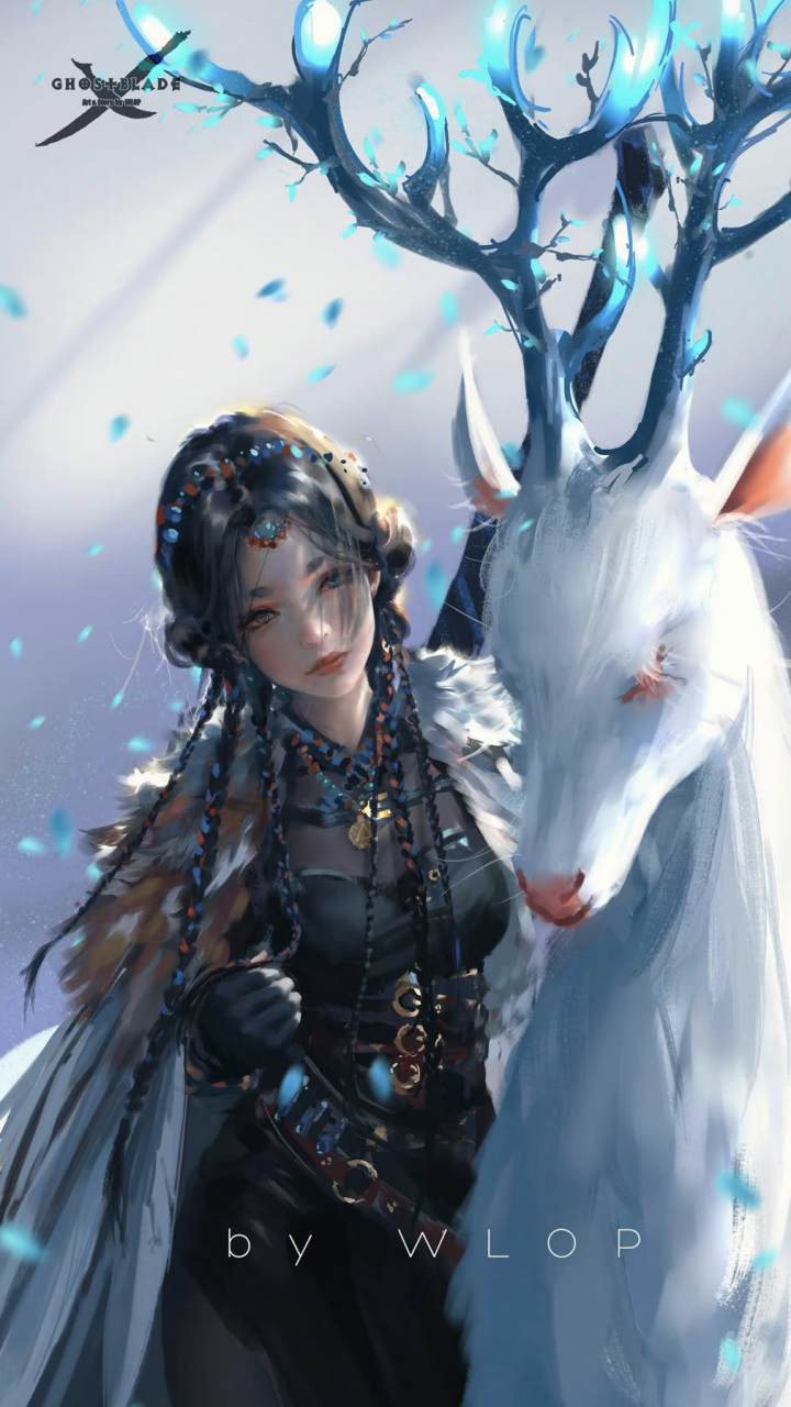 wlop 笔下的星洛公主 圣雪山,古老又神秘的雪之一族,冰山上的美女,星