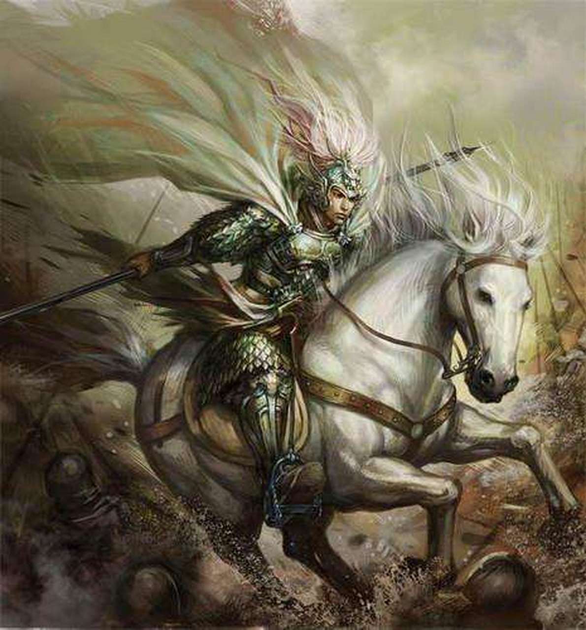 白马银枪精神抖,七进七出长坂坡.