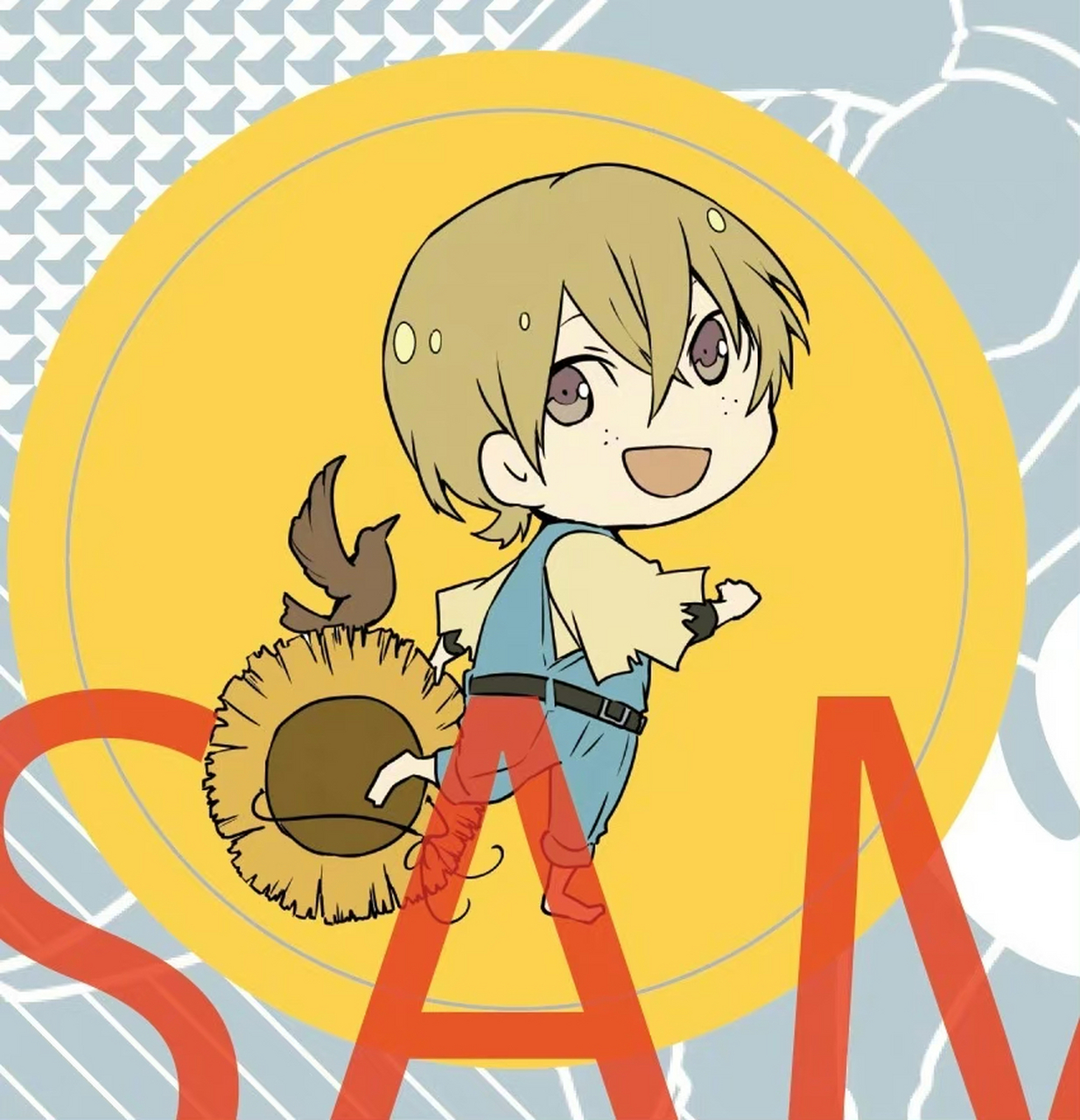 文豪野犬# 春河35绘制的「文豪野犬」杂志贴纸系列q版角色视觉图