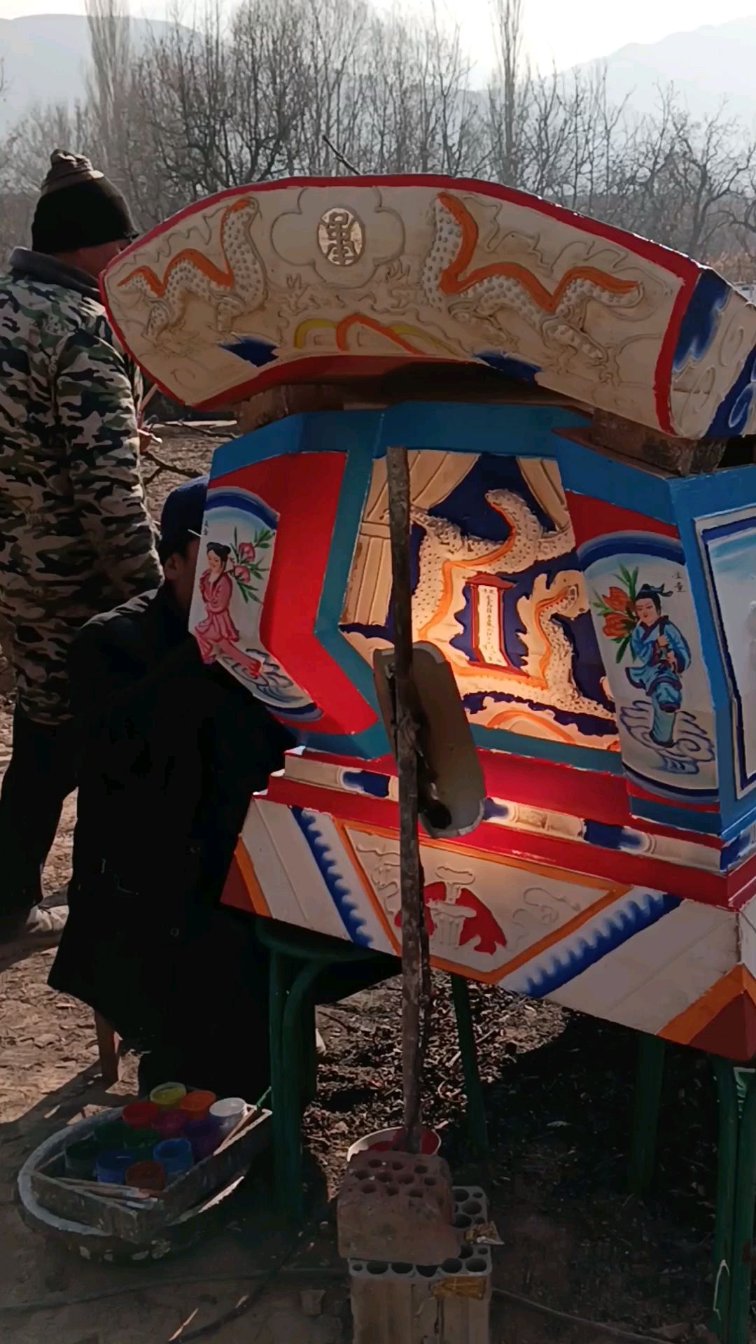 兰州农村土葬风俗,"画棺材