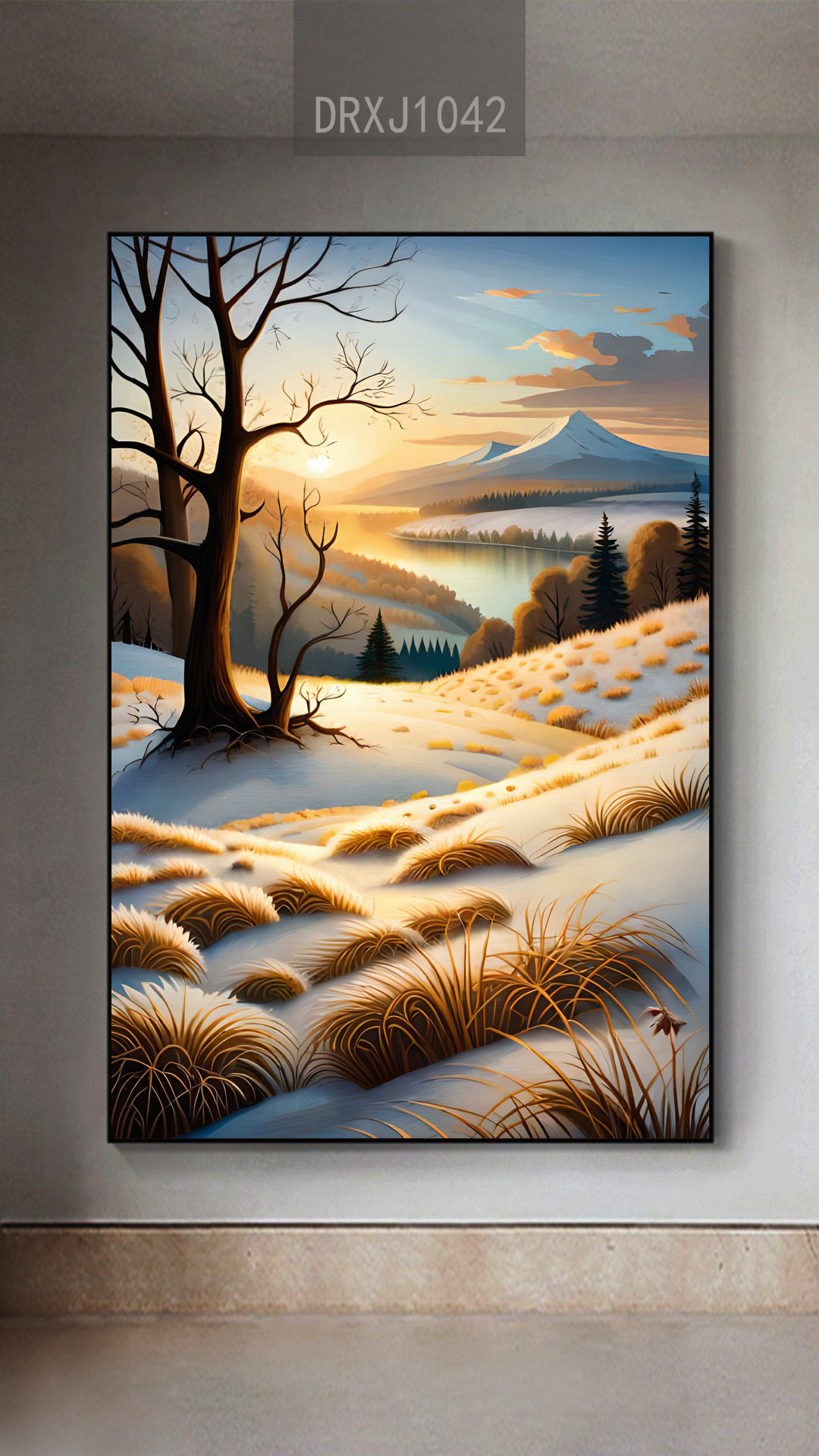 白雪皑皑的冬天风景油画装饰画来了,第二季冬日恋歌唯美雪景图画