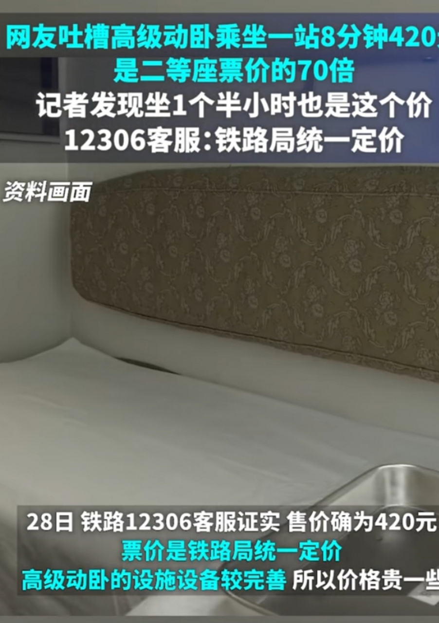 吐槽d2245次列车,从南京南站至江宁站,乘坐时长8分钟,高级动卧票价竟