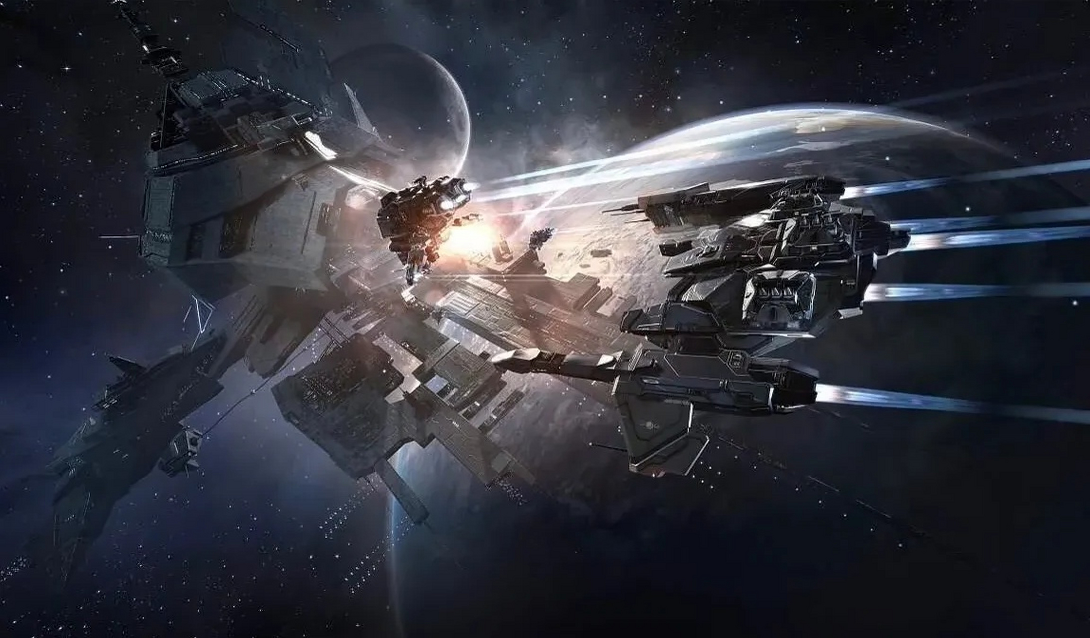 一组宇宙战舰战争的科幻插画欣赏,人类发展到哪里,战火就在哪里燃烧.