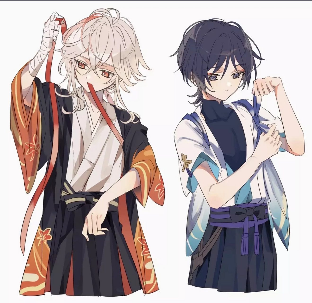 原神# 枫原万叶&散兵.