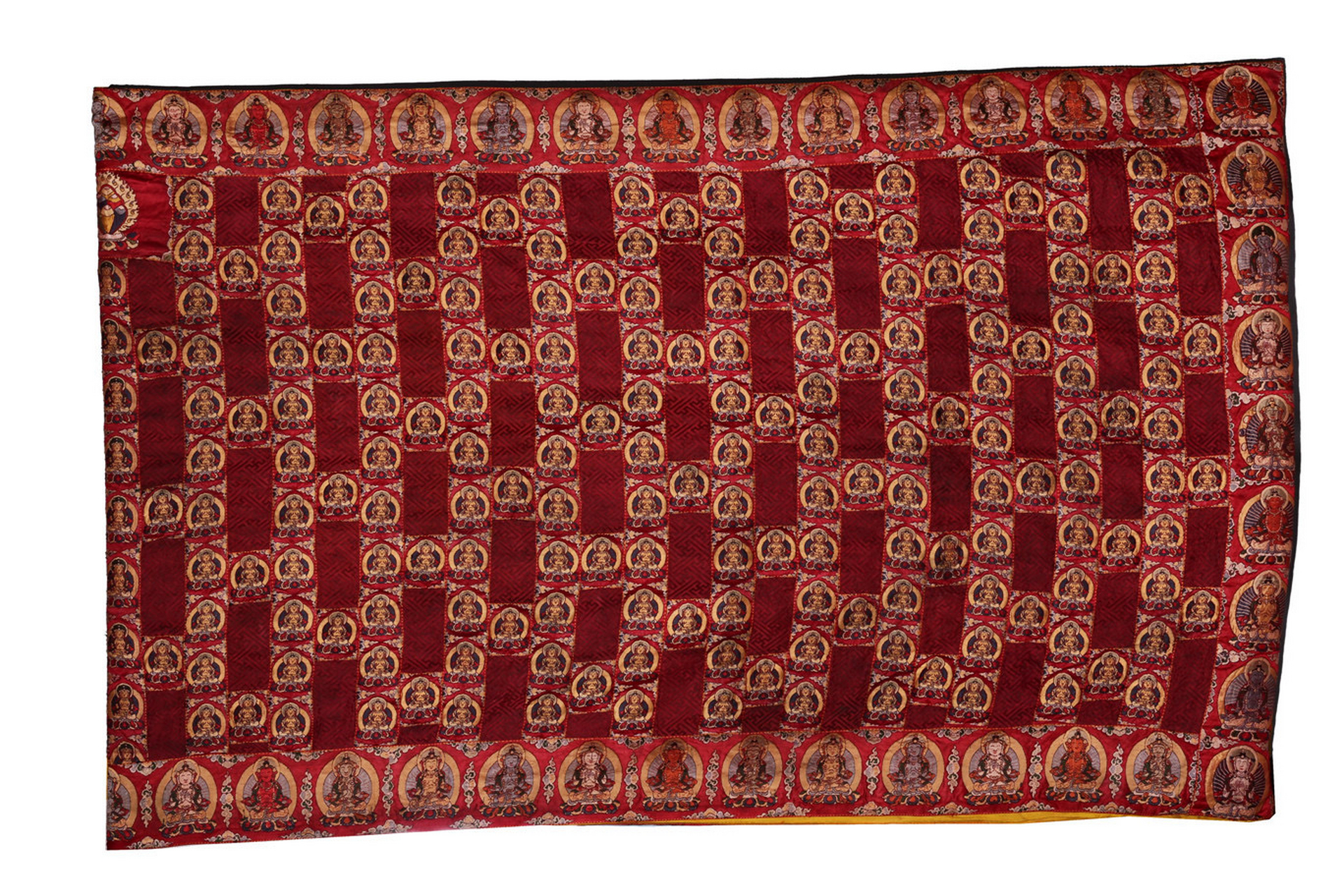 清代,织锦宝冠佛袈裟	 长325厘米,宽101厘米