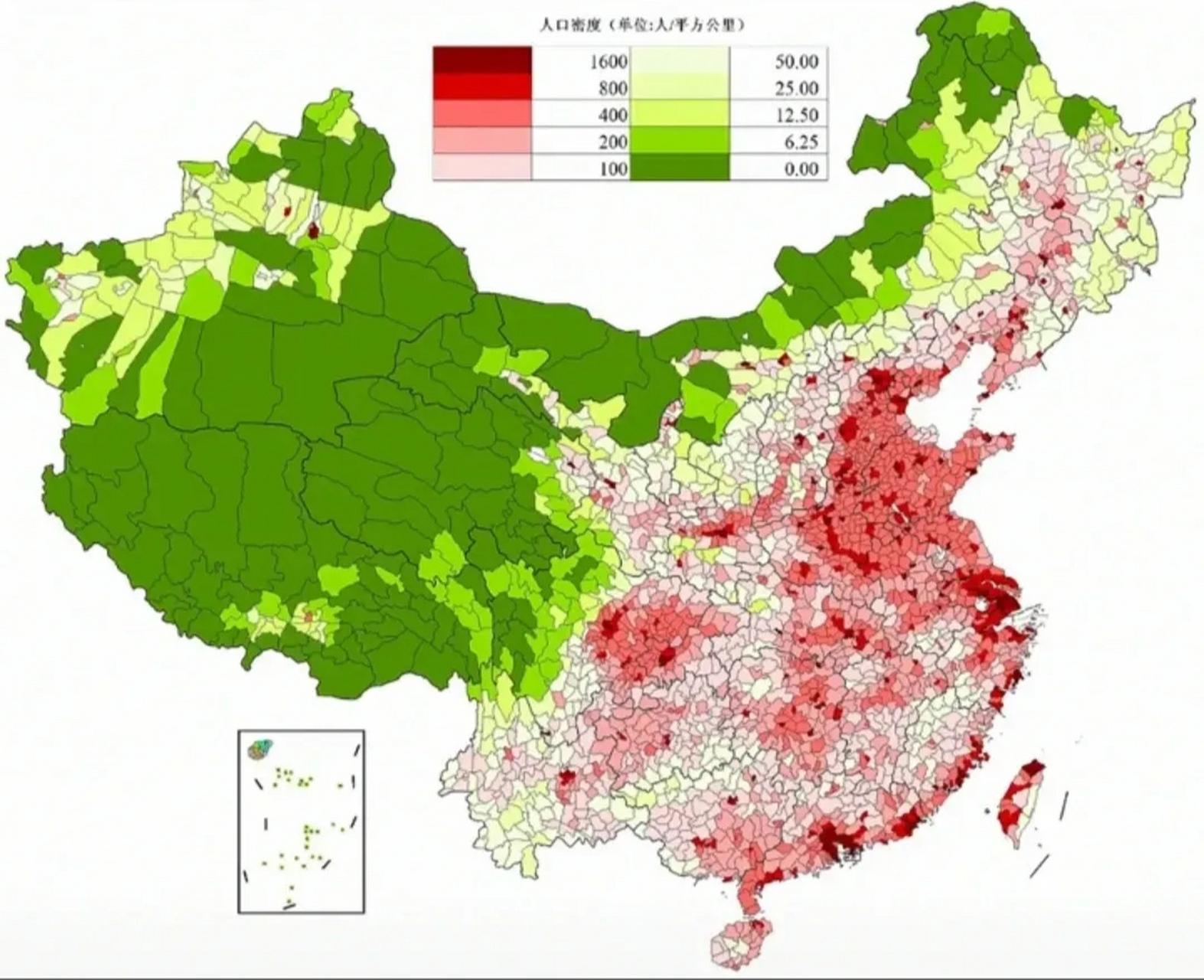 人口密度地图:凡人口积聚的地方,不会太差!