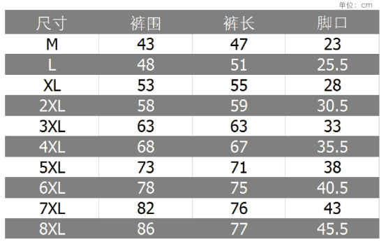 盘点m码裤子是多大码?m码裤子是多大码