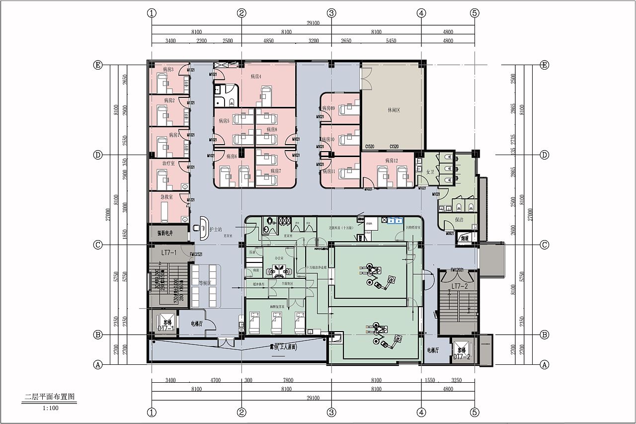 医院平面图设计手绘图片