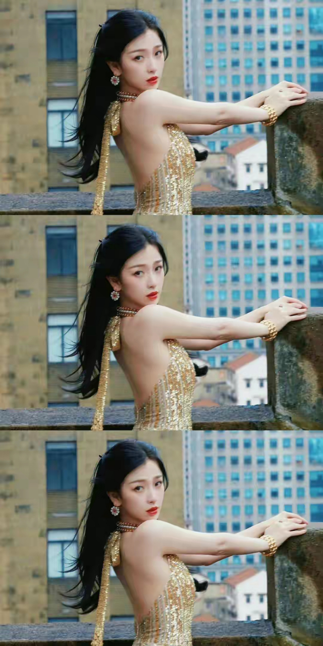 虞书欣# 金色钻石裙美美哒